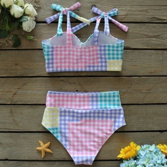 Colorblock gingham bikini - Picture 2 of 2